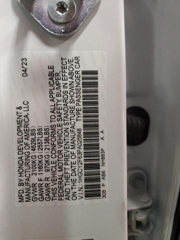 1HGCY2F63PA025848 | 2023 HONDA ACCORD HYB