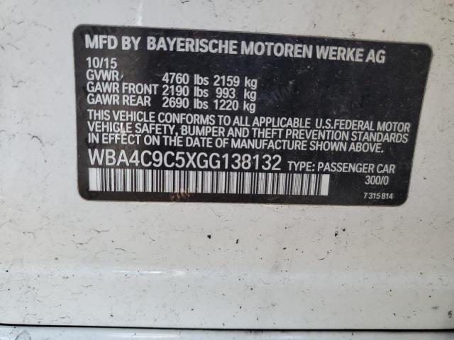 WBA4C9C5XGG138132 | 2016 BMW 428 XI GRA