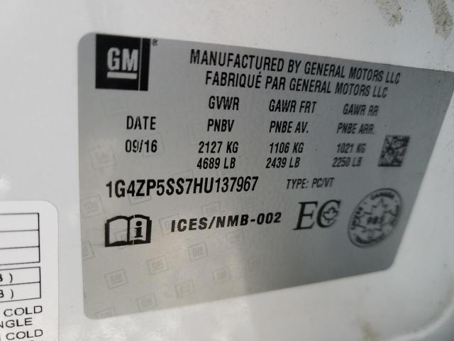 1G4ZP5SS7HU137967 | 2017 Buick lacrosse essence