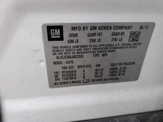 KL4CJCSB6JB522920 | 2018 BUICK ENCORE ESS