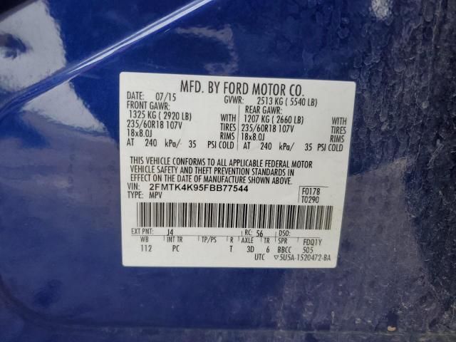 2FMTK4K95FBB77544 | 2015 FORD EDGE TITAN