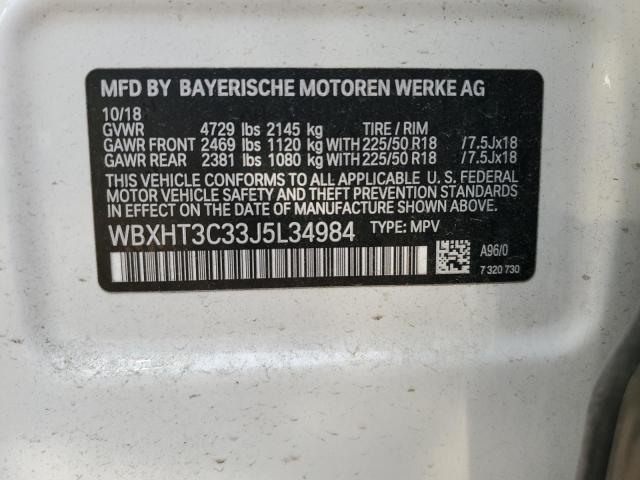 2018 BMW X1 XDRIVE2 WBXHT3C33J5L34984