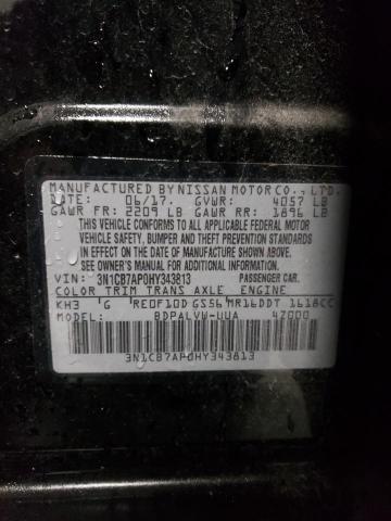 3N1CB7AP0HY343813 | 2017 NISSAN SENTRA SR