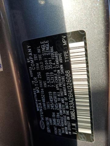 2017 HYUNDAI TUSCON KM8J33A26HU326088