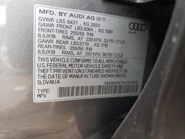 VIN WA1AHAF78JD013638 2018 Audi Q7, Premium no.13