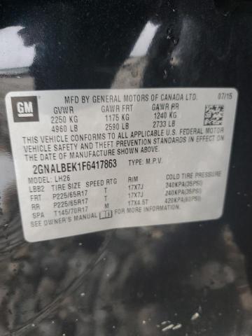 2GNALBEK1F6417863 | 2015 CHEVROLET EQUINOX LT