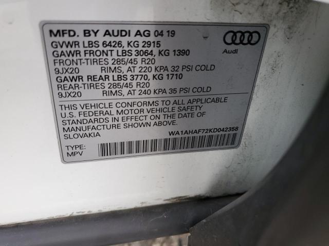 VIN WA1AHAF72KD042358 2019 Audi Q7, Premium no.14