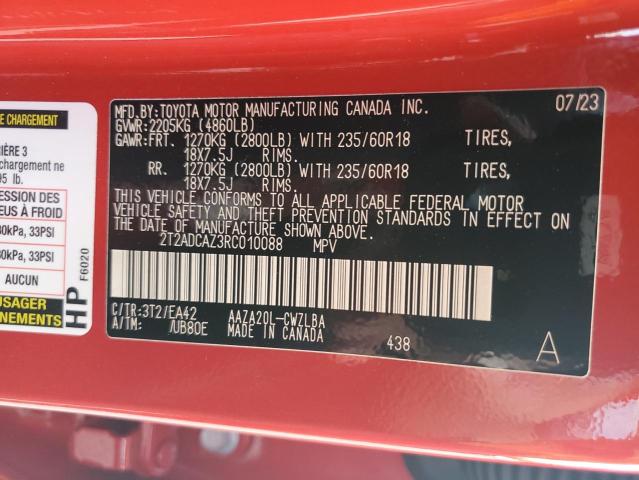 2024 LEXUS NX 250 BAS 2T2ADCAZ3RC010088