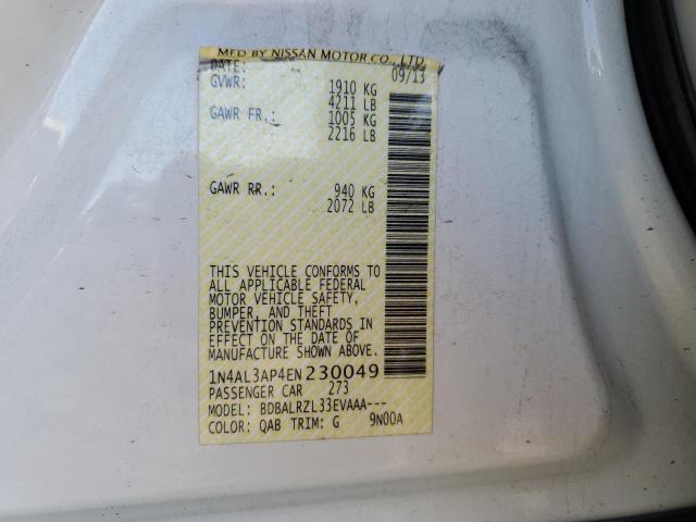 1N4AL3AP4EN230049 Nissan ALTIMA 2.5