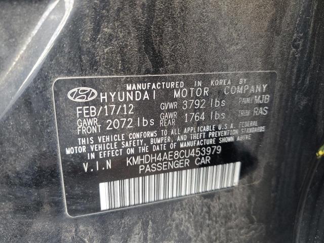 KMHDH4AE8CU453979 | 2012 Hyundai elantra gls