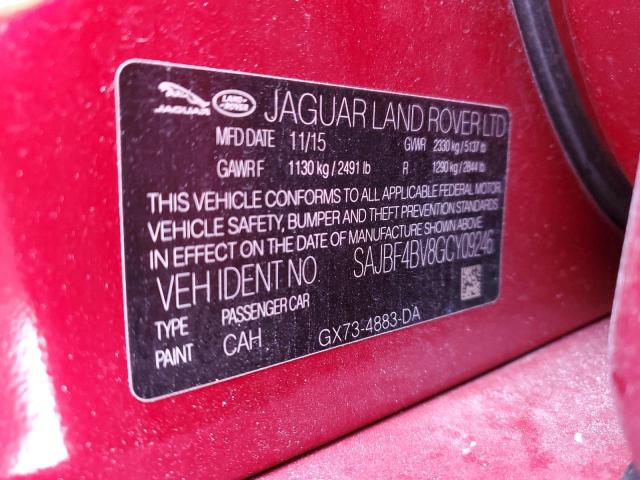 2016 JAGUAR XF R - SPO SAJBF4BV8GCY09246