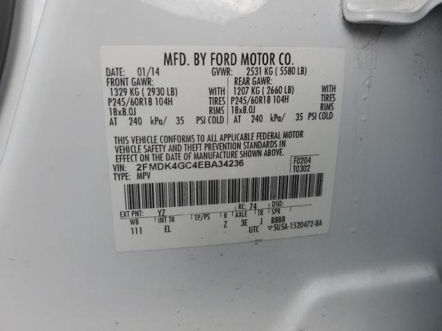 2FMDK4GC4EBA34236 | 2014 FORD EDGE SE