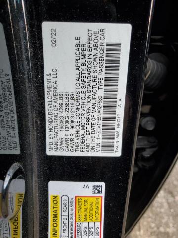 2022 HONDA ACCORD EXL - 1HGCV1F55NA027589