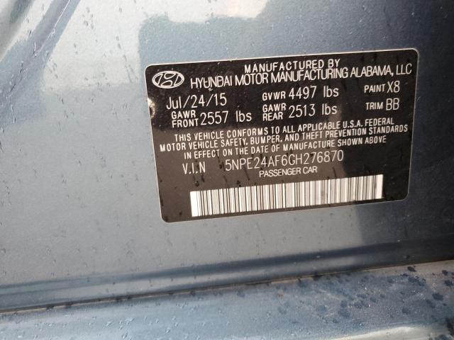 5NPE24AF6GH276870 | 2016 Hyundai sonata se