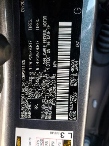 JTEPU5JRXM5848193 | 2021 TOYOTA 4RUNNER SR