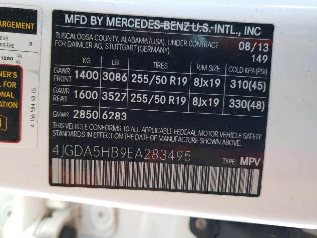 VIN 4JGDA5HB9EA283495 2014 Mercedes-Benz ML-Class, ... no.13