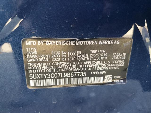 5UXTY3C07L9B67735 2020 BMW X3, photo no. 13