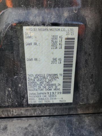 2015 NISSAN ALTIMA 2.5 - 1N4AL3APXFN919739