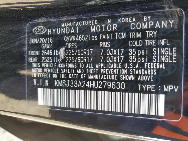 2017 Hyundai Tucson Lim 1.6L(VIN: KM8J33A24HU279630