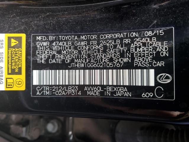 2016 LEXUS ES 300H - JTHBW1GG6G2105767