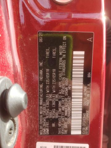 VIN 5TDGZRAH0MS531487 2021 Toyota Highlander, Xle no.12