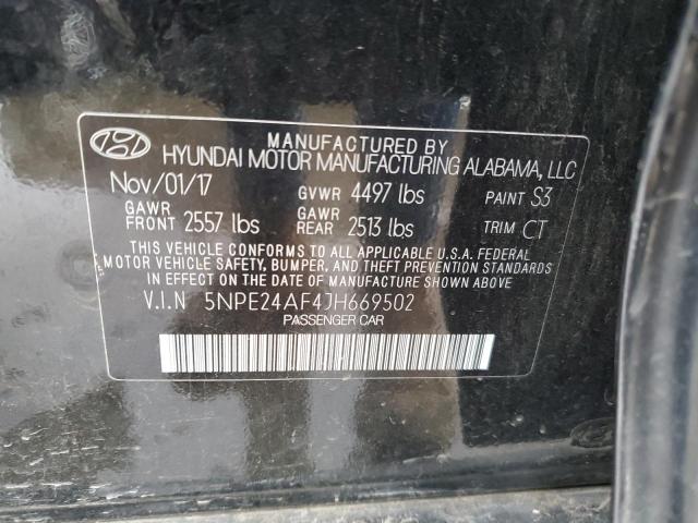 5NPE24AF4JH669502 | 2018 HYUNDAI SONATA SE