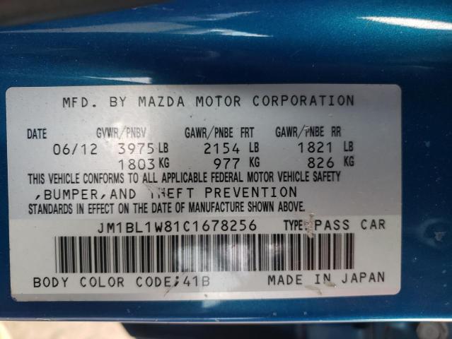 JM1BL1W81C1678256 | 2012 Mazda 3 i