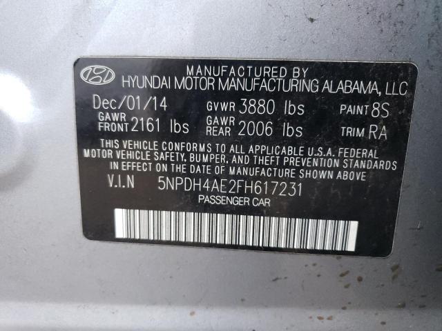 5NPDH4AE2FH617231 | 2015 HYUNDAI ELANTRA SE