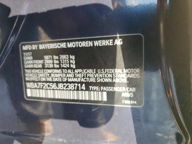 VIN WBA7F2C56JB238714 2018 BMW 7 Series, 750 XI no.12