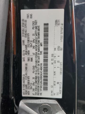 2016 FORD ESCAPE TIT - 1FMCU9JX8GUC49016