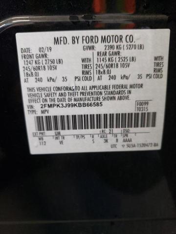 2FMPK3J99KBB66585 2019 FORD EDGE, photo no. 12