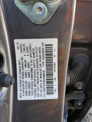 2HGFC2F56JH588338 | 2018 HONDA CIVIC LX