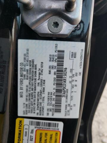 3FA6P0CD5KR150246 2019 FORD FUSION - Image 12