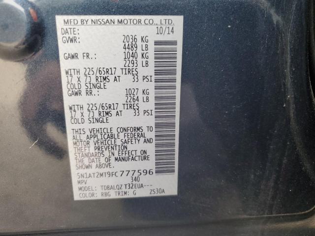 2015 NISSAN ROGUE S AW - 5N1AT2MT9FC777596