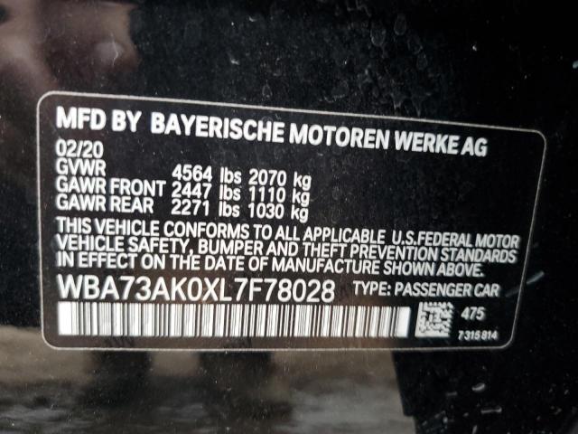 VIN WBA73AK0XL7F78028 2020 BMW 2 Series, 228XI no.13