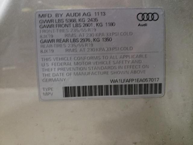 VIN WA1LFAFP1EA057017 2014 Audi Q5, Premium Plus no.12