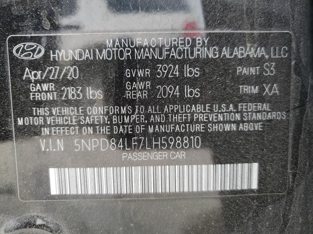 Lot #2478477937 2020 HYUNDAI ELANTRA SE salvage car