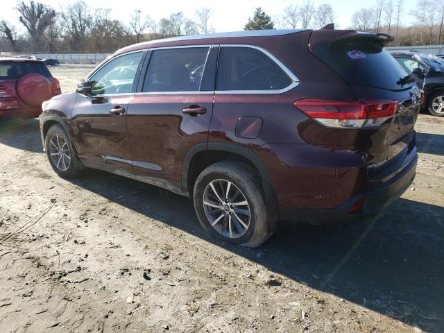 VIN 5TDJZRFH3KS702230 2019 Toyota Highlander, SE no.2