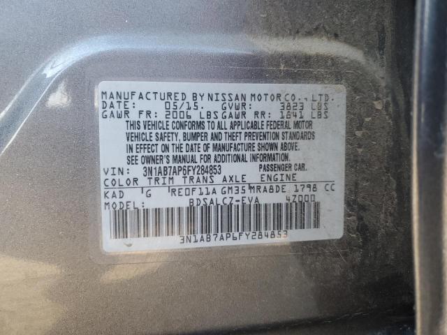 3N1AB7AP6FY284853 Nissan SENTRA S