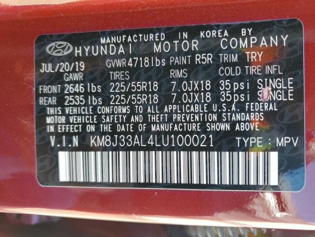 KM8J33AL4LU100021 | 2020 HYUNDAI TUCSON LIM