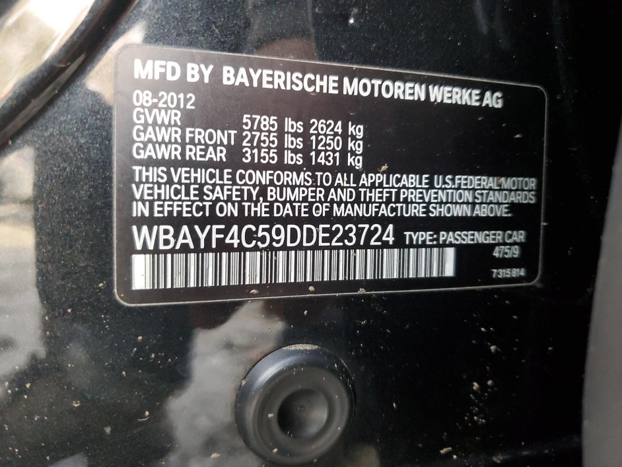 WBAYF4C59DDE23724 2013 BMW 740 Lxi