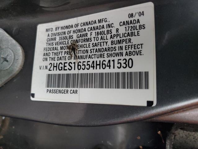 2HGES16554H641530 2004 Honda Civic Lx