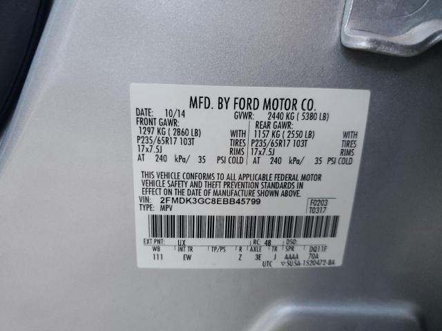 2FMDK3GC8EBB45799 | 2014 FORD EDGE SE