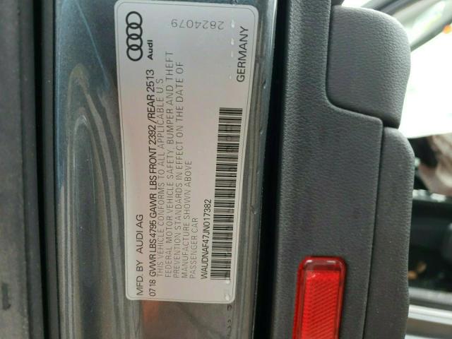 VIN WAUDNAF47JN017382 2018 Audi A4, Premium no.12