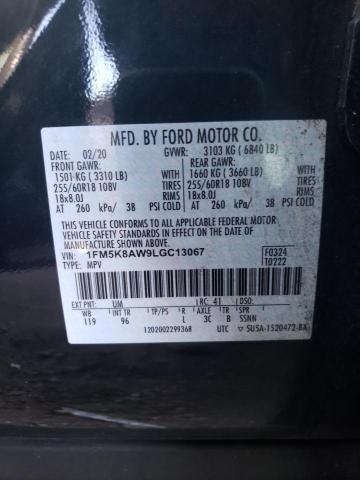 1FM5K8AW9LGC13067 | 2020 FORD EXPLORER P