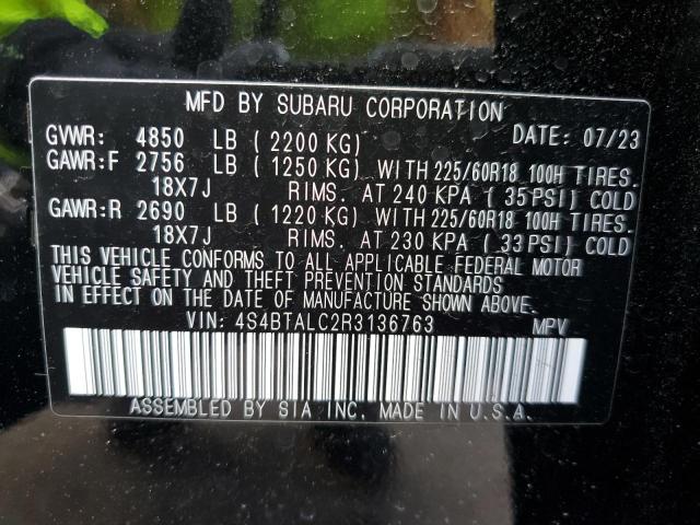 4S4BTALC2R3136763 | 2024 SUBARU OUTBACK ON