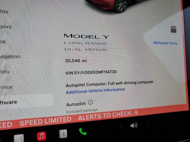 5YJYGDEE0MF114730 | 2021 TESLA MODEL Y