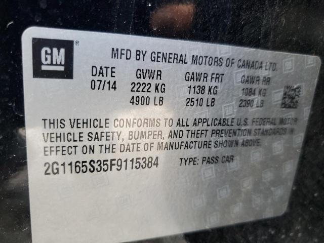 2015 CHEVROLET IMPALA LTZ 2G1165S35F9115384
