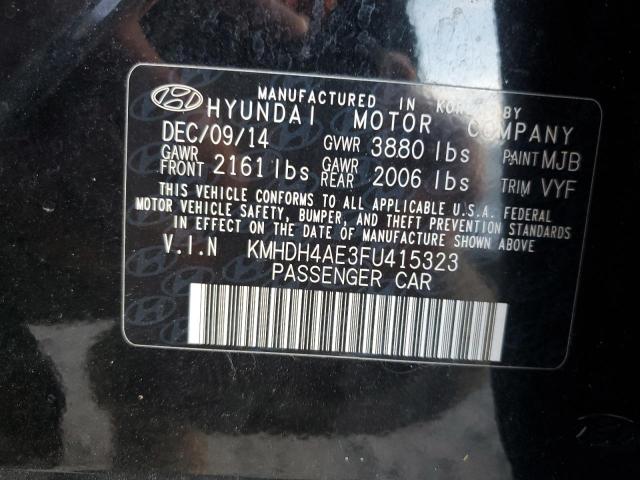 KMHDH4AE3FU415323 | 2015 HYUNDAI ELANTRA SE