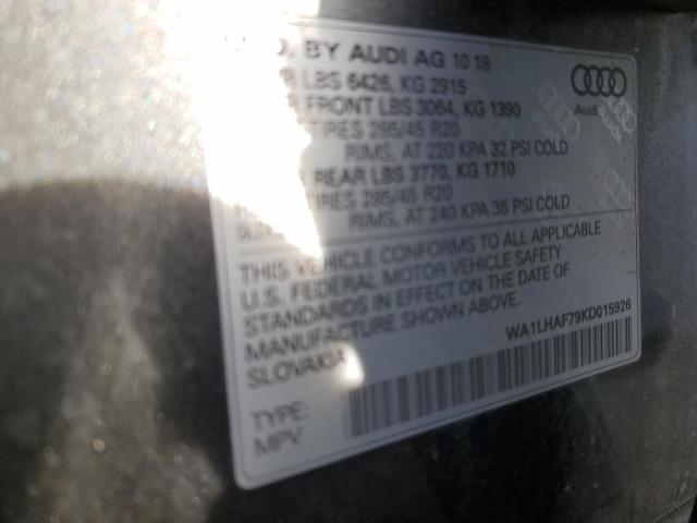 VIN WA1LHAF79KD015926 2019 Audi Q7, Premium Plus no.13